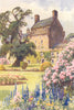 Bemersyde House, Scott Country. Scotland. By Ernest Haslehust 1920 old print