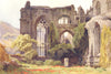 Melrose Abbey. Choir and North Transept. Scotland. By Ernest Haslehust 1920