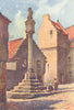 Market Cross, Culross, Fife. Scotland. By Ernest Haslehust 1920 old print