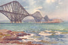 Forth Bridge and Coast of Fife. Scotland. By Ernest Haslehust 1920 old print