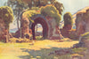 The Ruins of Lindores Abbey, Fife. Scotland. By Ernest Haslehust 1920 print