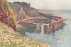 Crail Harbour, Fife. Scotland. By Ernest Haslehust 1920 old antique print