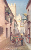 SPAIN. Seville-A Street 1908 old antique vintage print picture
