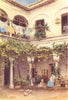 SPAIN. Seville-A Courtyard 1908 old antique vintage print picture