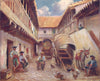 SPAIN. Cordoba-Courtyard of an Inn 1908 old antique vintage print picture
