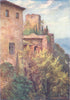 SPAIN. Granada-Exterior of the Alhambra 1908 old antique vintage print picture