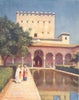 SPAIN. Granada-The Alhambra. Tower of Comares 1908 old antique print picture