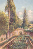 SPAIN. Granada-The Generalife. Court of the Cypresses 1908 old antique print