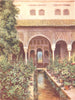 SPAIN. Granada-The Generalife. Patio de la Acequia 1908 old antique print