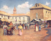 SPAIN. Malaga-A Market 1908 old antique vintage print picture