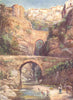 SPAIN. Ronda-Roman Bridges 1908 old antique vintage print picture