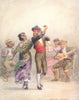 SPAIN. An Andalusian dance 1908 old antique vintage print picture