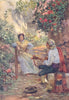 SPAIN. Courting 1908 old antique vintage print picture