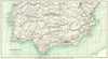 SPAIN. Southern Spain 1908 old antique vintage map plan chart