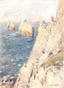 ISLE OF WIGHT. The Needles (no lighthouse!) 1908 old antique print picture