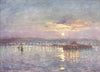 ISLE OF WIGHT. Ryde-Moonrise 1908 old antique vintage print picture