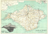 ISLE OF WIGHT. Geological sketch map Isle of Wight 1908 old antique chart