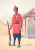 INDIA. Army. 22nd Punjabis Awan of Shahpur 1911 old antique print picture