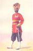 INDIA. Army. 35th Sikhs Subedar 1911 old antique vintage print picture