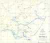 NIGERIA. Map shewing Railways & Waterways of Nigeria 1936 old vintage