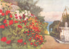 DENMARK. The Dahlia Border, Villa Hvidore 1916 old antique print picture