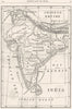 INDIA. Sketch map of India c1880 old antique vintage plan chart
