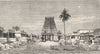 INDIA. Entrance to the Pagoda of Kanchipuram c1880 old antique print picture