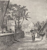 INDIA. View near Thiruchchirapalli-The Mosque of Nuthur c1880 old print
