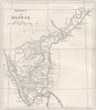 INDIA. Map of the Presidency of Chennai c1880 old antique plan chart