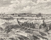 INDIA. View of Chennai from the Sea c1880 old antique vintage print picture