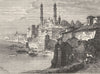 INDIA. View of Varanasi c1880 old antique vintage print picture