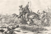 INDIA. Escape of Lieutenant Goreham c1880 old antique vintage print picture