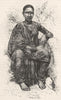 INDIA. Hindu Girl c1880 old antique vintage print picture