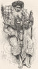 INDIA. Religious Mendicant c1880 old antique vintage print picture