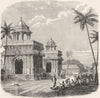 INDIA. The Palace of Thanjavur c1880 old antique vintage print picture