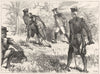 INDIA. Duel between Warren Hastings and Francis c1880 old antique print