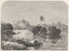 INDIA. View of the Citadel of Pune c1880 old antique vintage print picture
