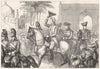 INDIA. General Goddard entering Surat c1880 old antique vintage print picture
