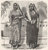 INDIA. Low caste Hindu women of Mumbai c1880 old antique vintage print picture