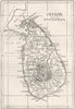 SRI LANKA. Map of Sri Lanka c1880 old antique vintage plan chart