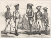INDIA. Chennai Sepoys, 1791 c1880 old antique vintage print picture