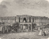 INDIA. Entrance to the temple of Seringham c1880 old antique print picture