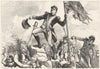 INDIA. Lieutenant Graham planting the Standard c1880 old antique print picture