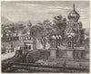INDIA. Hindu Temples in Pune c1880 old antique vintage print picture