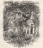 INDIA. View in the Gardens of the Mogul's Palace, Delhi c1880 old print