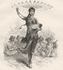 INDIA. Indian dancing girl. The egg dance c1880 old antique print picture