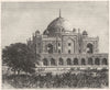 INDIA. Mausoleum of Emperor Houmayoun, Plain Delhi c1880 old antique print