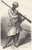 MILITARIA. A Sikh Soldier c1880 antique vintage print picture