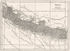 NEPAL. Map of Nepal c1880 old antique vintage plan chart