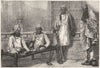 INDIA. Religious Mendicants at Varanasi c1880 old antique print picture